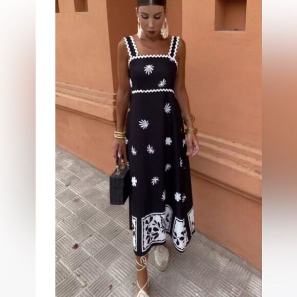 Zara blogger favorite printed cotton dress - Picture 5 of 11